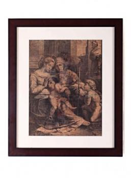 Barokní mědirytina s nábořenským motivem Barokní mědirytina s nábořenským motivem