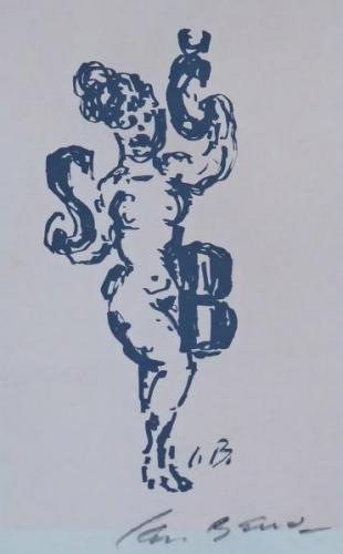 Jan Bauch - Nahá žena s písmeny Jan Bauch - Nahá žena s písmeny