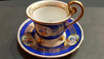 Porcelánový šálek s podšálkem,Art Deco Porcelánový šálek s podšálkem,Art Deco