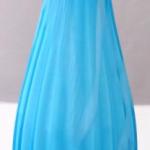 Světle modrá a bílá vázička, s kanelurami Světle modrá a bílá vázička, s kanelurami