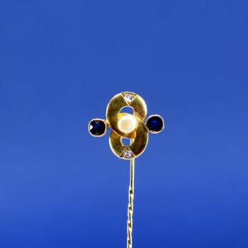 Secesní zlatá jehlice Secesní zlatá jehlice