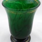 Číše z malachitového skla - Harrachov Číše z malachitového skla - Harrachov