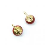 Zlaté korálové náušnice Zlaté korálové náušnice