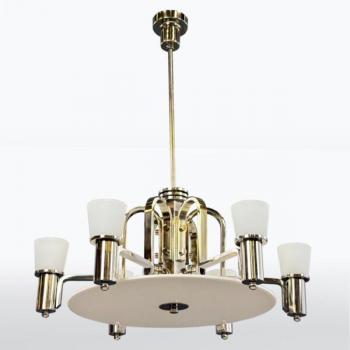 Niklový lustr ve stylu Bauhaus Niklový lustr ve stylu Bauhaus