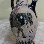 Keramický džbán plastický reliéf - Amphora Teplice Keramický džbán plastický reliéf - Amphora Teplice