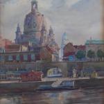 Pohled na Drážďany s Frauenkirche Pohled na Drážďany s Frauenkirche