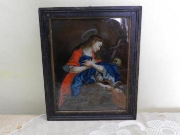 Podmalba na skle, svatá Magdalena Podmalba na skle, svatá Magdalena