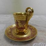 Empírový zlacený hrnek na nožičkách - Karlsbad Empírový zlacený hrnek na nožičkách - Karlsbad