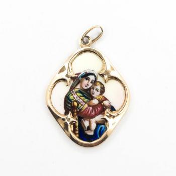 Starožitná zlatá madonka Starožitná zlatá madonka