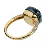 Zlatý prsten s topazem a brilianty Zlatý prsten s topazem a brilianty