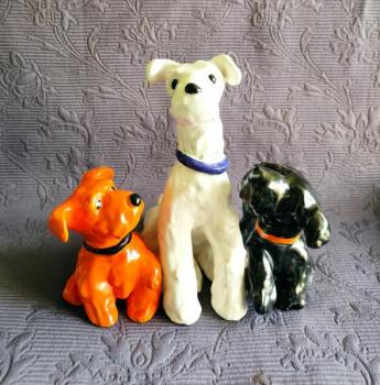 Soška psů, zn. Goldscheider , Art deco Soška psů, zn. Goldscheider , Art deco