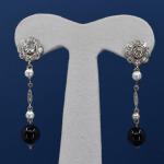 Au 585/1000/ 6,15 g/ cca 1,12 ct, River Pearls, Onyx Au 585/1000/ 6,15 g/ cca 1,12 ct, River Pearls, Onyx