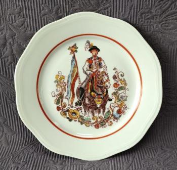 Talíř - Jízda králů, ruční malba  Talíř - Jízda králů, ruční malba