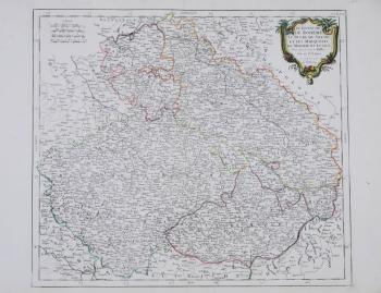 Mapa Čech, Moravy, Slezska a Lužice, 1777 Mapa Čech, Moravy, Slezska a Lužice, 1777