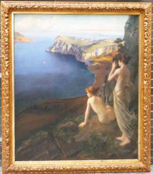 Obraz v rámu - Dívky na pobřeží Obraz v rámu - Dívky na pobřeží