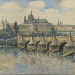 Jóža Brož - Panorama Hradčan s Karlovým mostem Jóža Brož - Panorama Hradčan s Karlovým mostem
