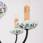 Malovaný porcelánový lustr. Pětiramenný Malovaný porcelánový lustr. Pětiramenný