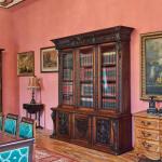 Velká neorenesanční knihovna s erbem Velká neorenesanční knihovna s erbem