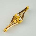 Zlatá brož s diamanty Zlatá brož s diamanty