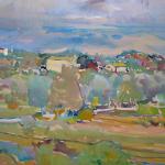 Stuchlík - Stromy a domy, modré nebe Stuchlík - Stromy a domy, modré nebe