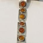 STŘÍBRNÝ NÁRAMEK S JANTAREM STŘÍBRNÝ NÁRAMEK S JANTAREM