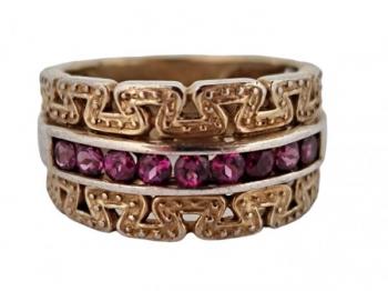 Stříbrný prsten designový s turmaliny Stříbrný prsten designový s turmaliny