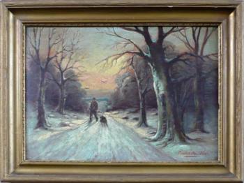 Alois Procházka - Hajný se psem Alois Procházka - Hajný se psem