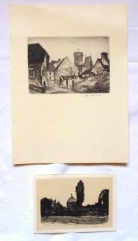 Jaroslav Šváb - Drážďany, Ulička s věží Jaroslav Šváb - Drážďany, Ulička s věží