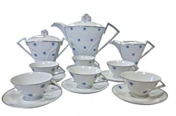 Porcelánový kávový servis Art Deco československý Porcelánový kávový servis Art Deco československý