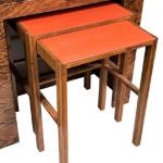 Vitrína s hnízdovými stolky, UP Závody v Brně, 1930, Art Deco Vitrína s hnízdovými stolky, UP Závody v Brně, 1930, Art Deco