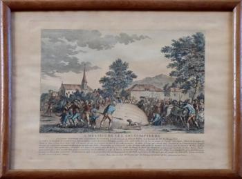 Poplach při pádu balónu 27. 8. 1783 v Gonesse  Poplach při pádu balónu 27. 8. 1783 v Gonesse