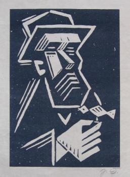 Čapek Josef : Prodavač kohoutků ( linoryt ) Čapek Josef : Prodavač kohoutků ( linoryt )