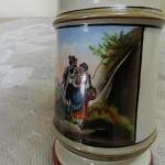 Porcelánový malovaný korbel / krýgl, průsvitka Porcelánový malovaný korbel / krýgl, průsvitka