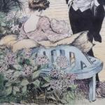 Kavalír s dámou v květinovém zákoutí Kavalír s dámou v květinovém zákoutí