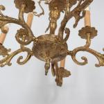 Starožitný mosazný lustr 10 žárovek. Zrestaurovaný Starožitný mosazný lustr 10 žárovek. Zrestaurovaný