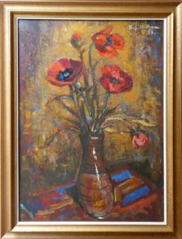 Bohumil Stanislav Urban - Máky v kameninové váze Bohumil Stanislav Urban - Máky v kameninové váze