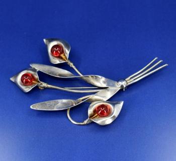 Stříbrná brož ”Kytice” Stříbrná brož ”Kytice”