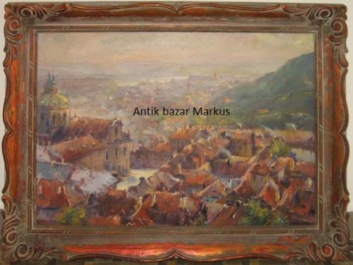 Čermák Rudolf : Malostranské panorama, dat.1943 Čermák Rudolf : Malostranské panorama, dat.1943
