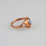 Zlatý secesní prsten s opálem Zlatý secesní prsten s opálem