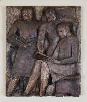 Čtenářky. Velký sádrový obraz. Čtenářky. Velký sádrový obraz.