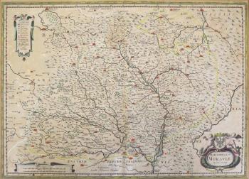 MAPA MORAVY - KOMENSKÉHO, CA 1630 MAPA MORAVY - KOMENSKÉHO, CA 1630