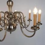 Mosazný holandský lustr s rybami. Zrenovovaný Mosazný holandský lustr s rybami. Zrenovovaný