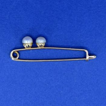 Zlatá brož s perlami Zlatá brož s perlami