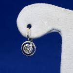 Bílozlaté náušnice s brilianty, 1930, Itálie Bílozlaté náušnice s brilianty, 1930, Itálie