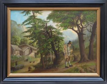 Krouhač zelí putující alpskou krajinou Krouhač zelí putující alpskou krajinou