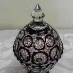 Masivní rubínová dóza / pohár - Nový Bor Masivní rubínová dóza / pohár - Nový Bor