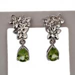 Luxusní stříbrné náušnice s peridotem Luxusní stříbrné náušnice s peridotem
