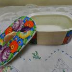 Art deco ručně malovaná dóza - Terra, Teplice Art deco ručně malovaná dóza - Terra, Teplice