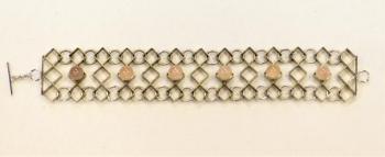 Stříbrný ART DECO náramek s růženíny Stříbrný ART DECO náramek s růženíny