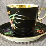 Šálek s podšálkem, ruční malba, 19. stol. Šálek s podšálkem, ruční malba, 19. stol.